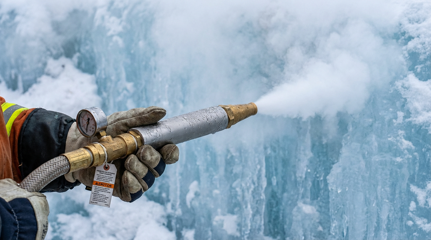Industrial steam equipment for ice dam removal